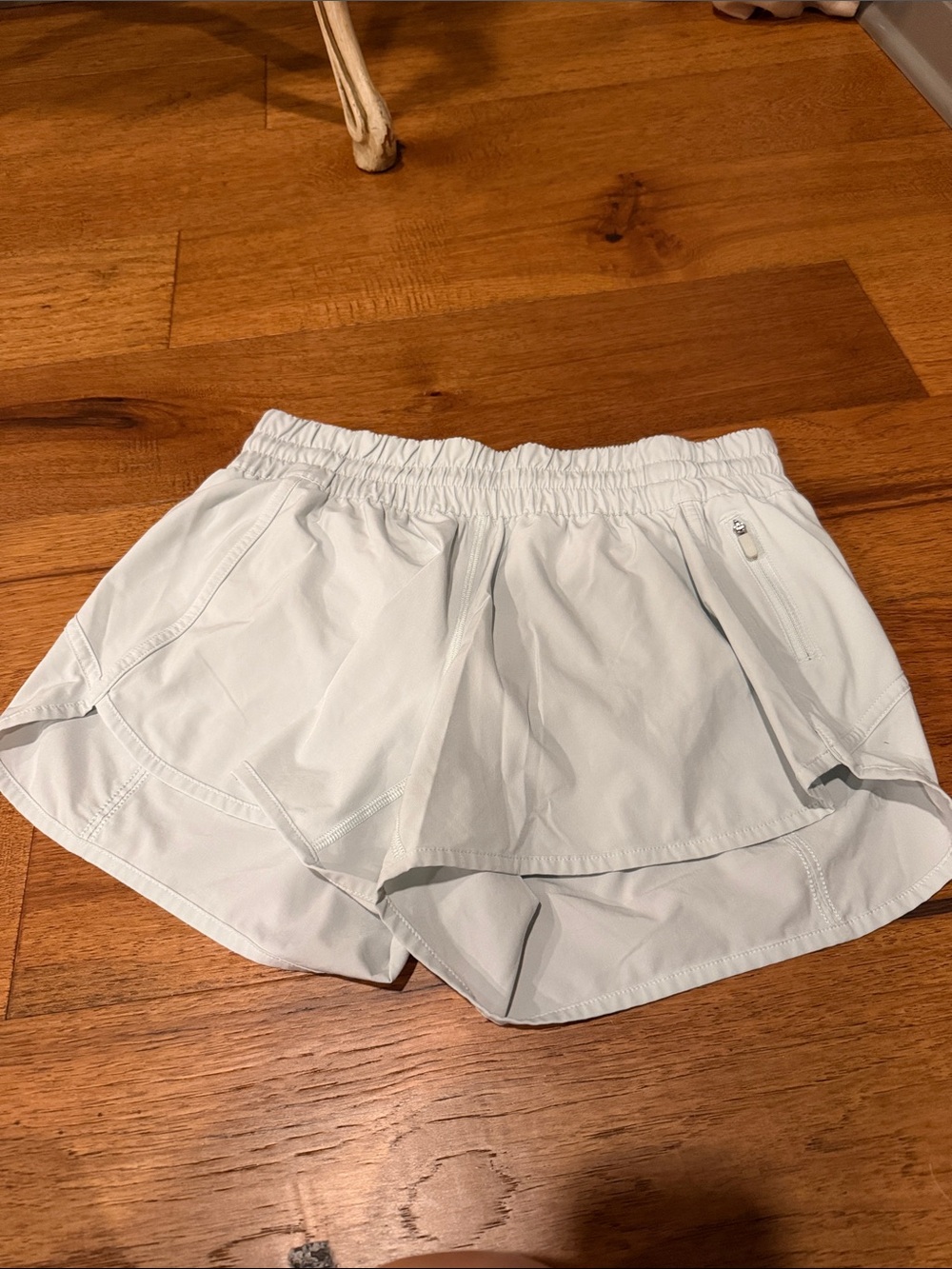 lululemon athletica Light Gray Athletic Shorts with Elastic Waistband